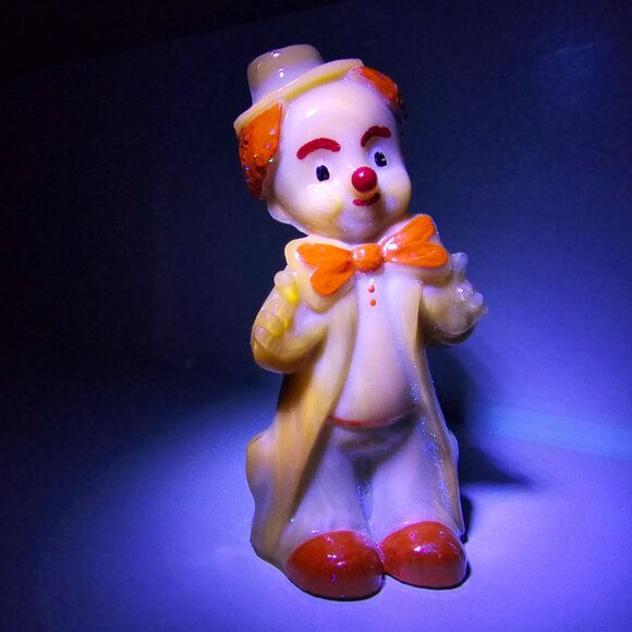 Boyd Art Glass Chuckles the Clown Hand Painted Caramel Brown Vintage 4" - Picture 8 of 8